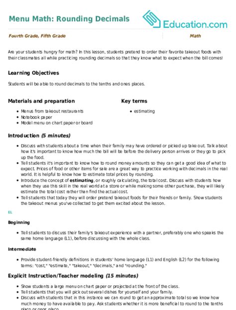 Rounding Numbers Lesson Plan PDF に対する画像結果