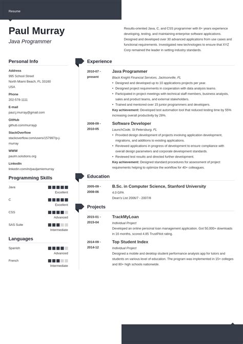 Image result for Programmer Resume