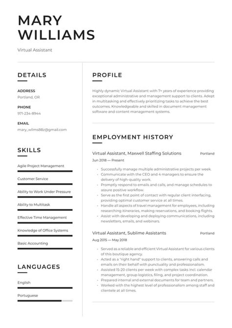 Toradh íomhá ar Resume Templates Objective Examples