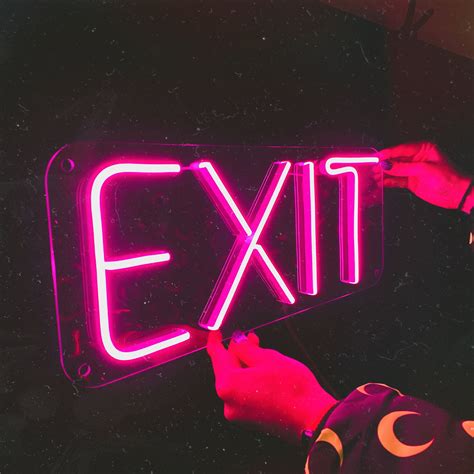 Image result for Neon Exit Sign