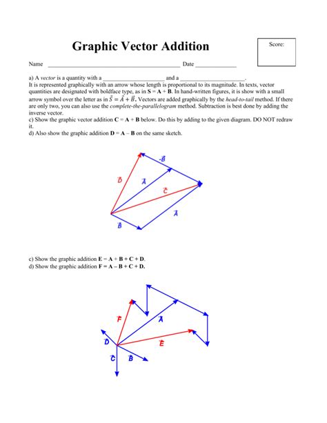 Image result for Vector Addition Worksheet Key
