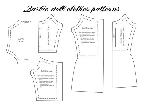Afbeeldingsresultaten voor Barbie Baby Clothes Patterns