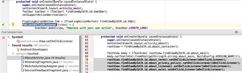 Android Studio Sample Code に対する画像結果