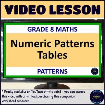 Image result for Numeric Patterns Using Tables