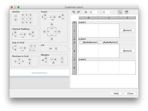 JPanel Layout に対する画像結果