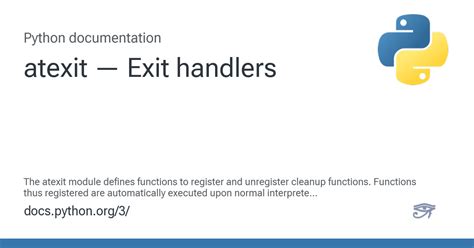 Image result for Atexit Python
