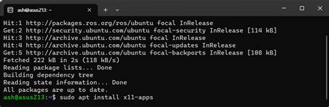 Toradh íomhá ar WSL2 GUI Manager
