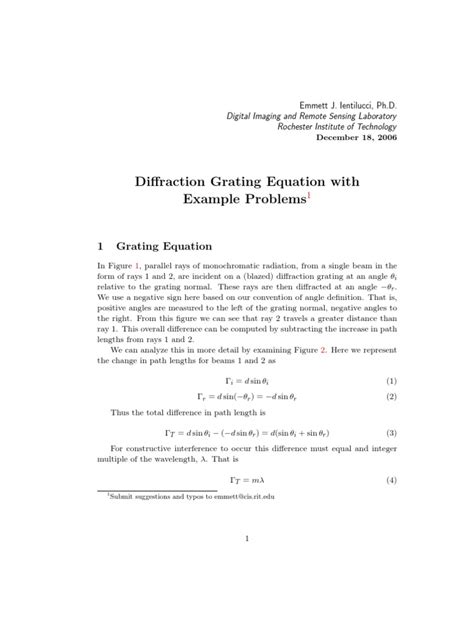 Diffraction Grating Equation に対する画像結果