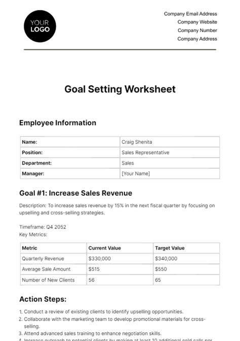 Image result for Employee Goal Setting Worksheet