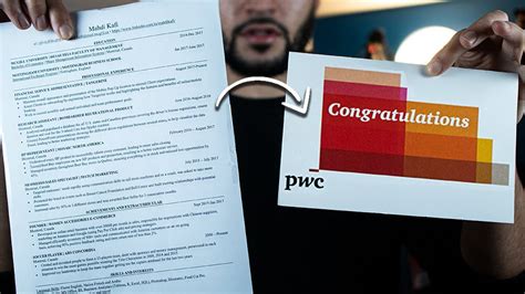 Image result for Example of PWC Resume