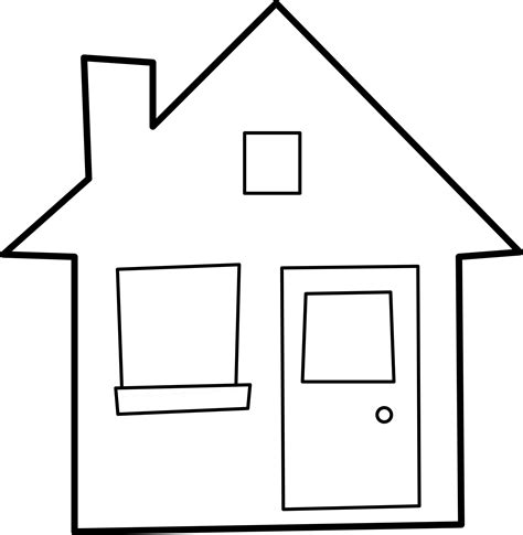 Simple House Outline | Free download on ClipArtMag