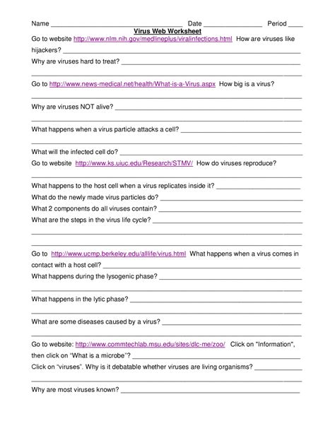 Image result for Computer Virus Worksheet