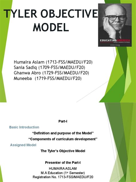 Image result for Tyler Objective Model