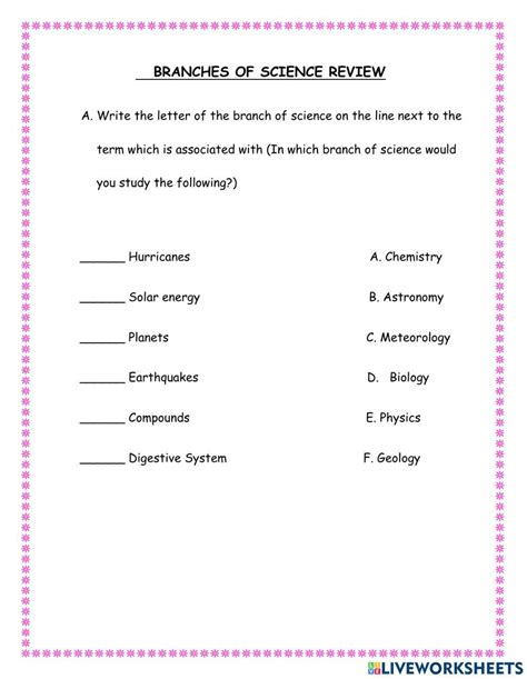 Toradh íomhá ar Science Worksheets