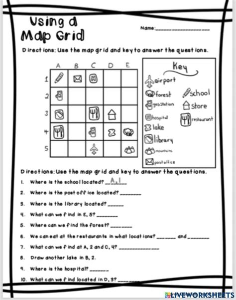 Image result for Grid Reference Map for Kids