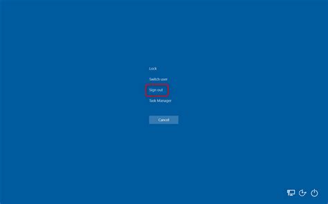 Image result for Windows Sign Out Screen