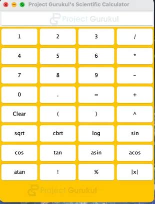 Toradh íomhá ar My Calculator in Java
