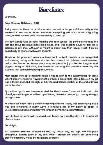 Image result for Diary Entry Examples