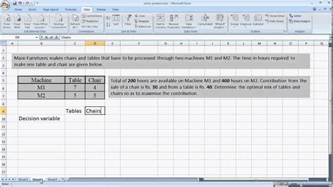 Toradh íomhá ar Linear Programming Excel Solver