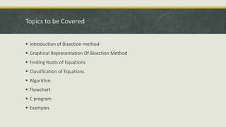 Toradh íomhá ar Graphical Representation of Bisection Method