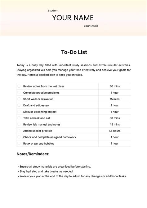Toradh íomhá ar To Do List Sample