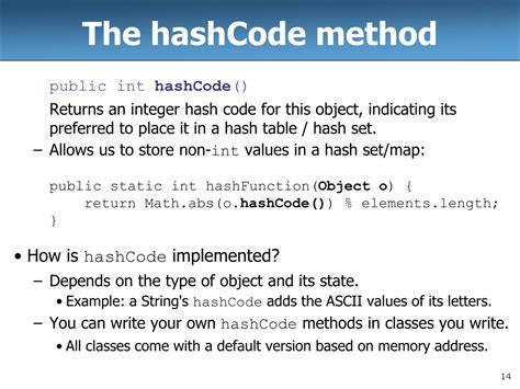 Image result for hashCode Methods