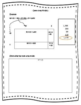 Afbeeldingsresultaten voor Open Area Model Multiplication