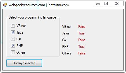 Image result for Visual Studio Checkbox
