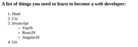 Image result for Get Help in HTML List