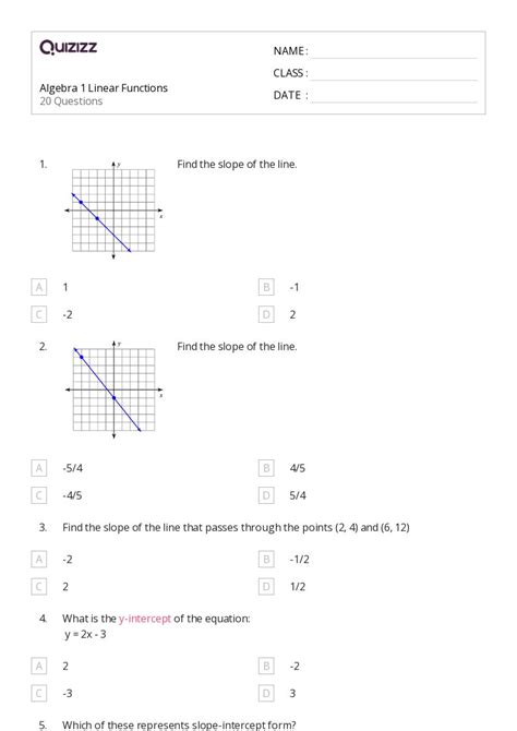 Image result for Linear Functions Worksheet