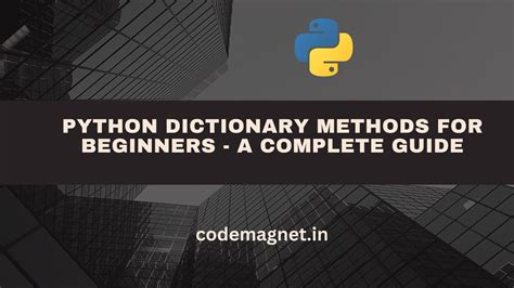 Image result for Python Dictionary Methods with Examples