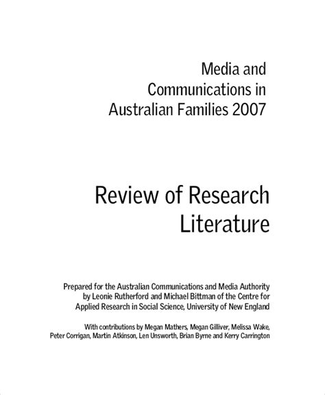 Image result for Research Literature Example