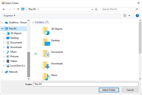 FolderBrowserDialog WPF-साठीचा प्रतिमा निकाल