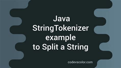 StringTokenizer vs Split in Java に対する画像結果