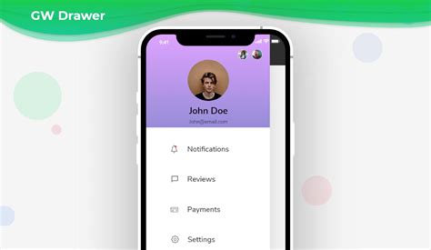 Flutter Drawer Menu に対する画像結果