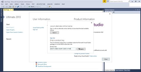 Visual Studio License Key Activation に対する画像結果