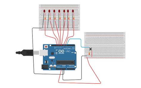 Image result for Push Button LED Arduino Tinkercad