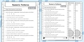 Image result for Numeric Patterns Grade 4