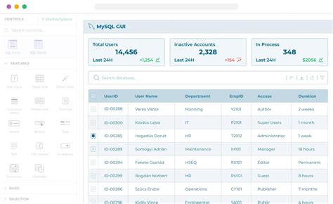Image result for Custom MySQL Date Table UI