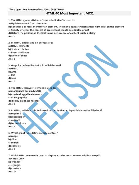 HTML Questions for Practice に対する画像結果