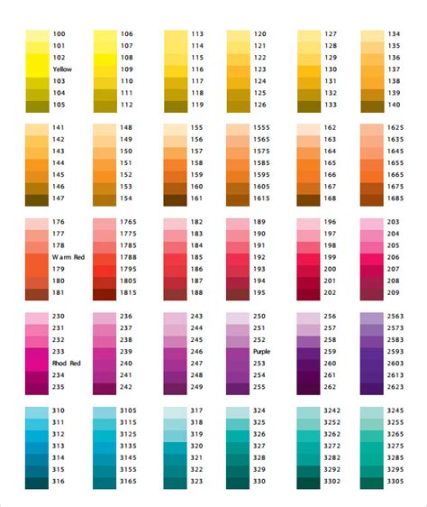 FREE 11+ Sample CMYK Color Chart Templates in PDF