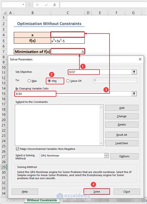 Solver Dialog Box Excel-এর ছবি ফলাফল