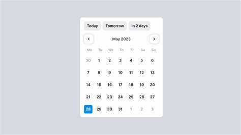 Toradh íomhá ar Date PICKER HTML