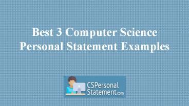 Image result for My Suitability for a Computer Science Course Personal Statement Examples