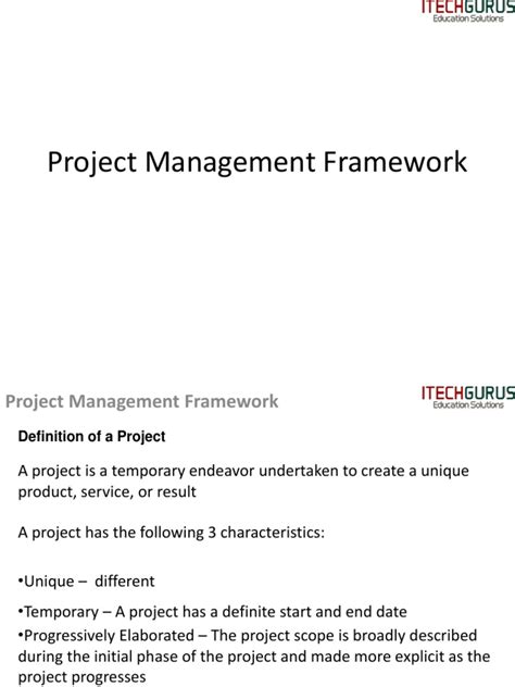 Image result for Define Project Management Framework