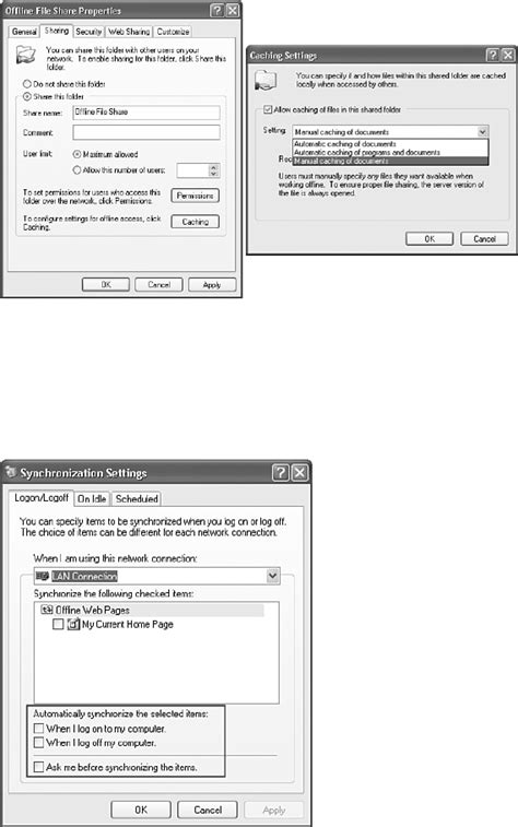 Image result for Windows XP Dialog Box While Logging of and Syncing Offline Files