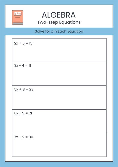 Image result for Math 2 Step Equations 3rd Grade
