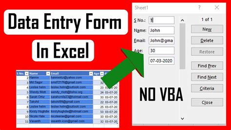 Toradh íomhá ar Excel Data Entry Form Examples
