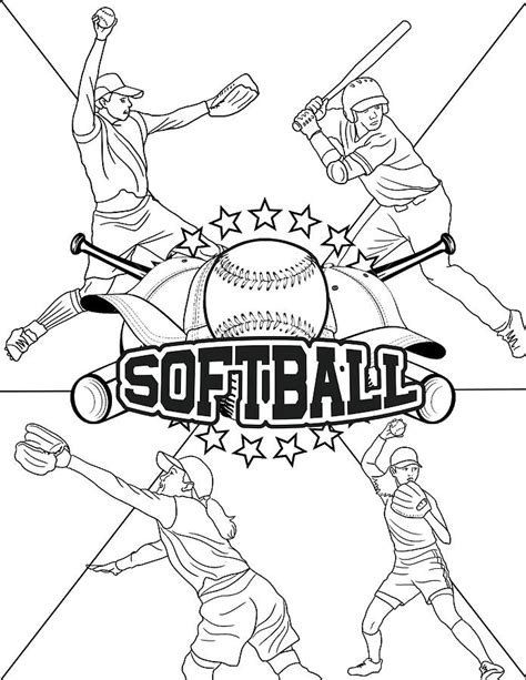 Image result for Softball Coloring Pages Printable