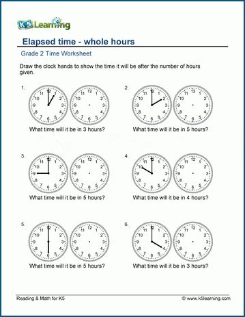 Time Worksheets for Grade 2 Word Problems に対する画像結果
